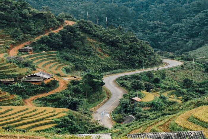 Walking through the villages in Nghia Lo